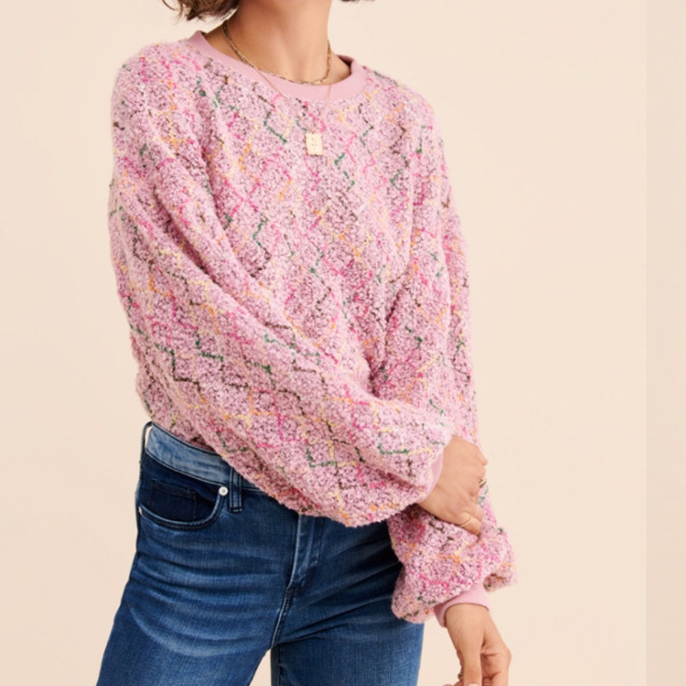 J.O.A. Bouclé Knit Sweater